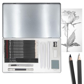 Wonwood_direct Drawing Set Sketch Pencils Kit, 23 Pack, Drawing Pencils, Charcoal, Graphite Pencils for Artists Beginner, Ideal for Drawing, Sketching, Shading (type 1)
