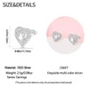 HUIPOJUE Heart Stud Earrings Sterling Silver with Cubic Zirconia, Fashions