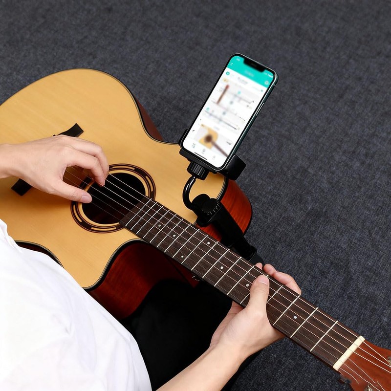 Guitar Phone Holder, Adjustable Guitar or Ukulele Phone Holder, Guitar