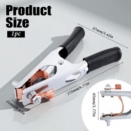Welding Ground Clamp 500A Electroplated Welding Clamps Copper Welding Earth Clip for Manual Welders