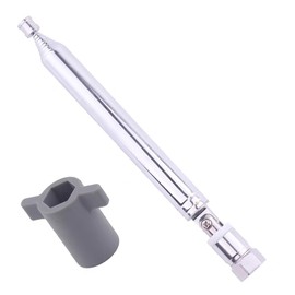 12 Sections Telescopic Aerial Antenna FM 75 Unbal for All F Connector Radio and Compatible with Tivoli Audio Model One, Two, Three,Musicsystem Radio