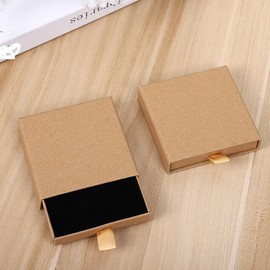 2022 Jewelry Gift Boxes Cardboard Box for Necklaces Bracelets Rings Earrings AU (Khaki)