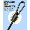 8 Pcs 12 Inch Adjustable Carabiner Bungee Cords with Hooks,