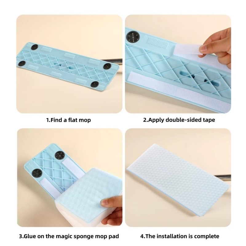 Magic Sponges Eraser Mop Pads,Melamine Sponge Cleaning Pad Mop Refill