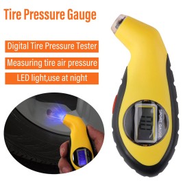 Digital Tire Pressure Gauge Meter Tester LCD Display Truck Motorcycle USA