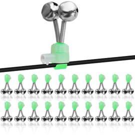 NCTNCX Eel Bells Pack of 20 Eel Bells Spiral Clip Fishing Bells, Bite Alarm Fishing for Night Sea Fishing, Night Fishing Accessories