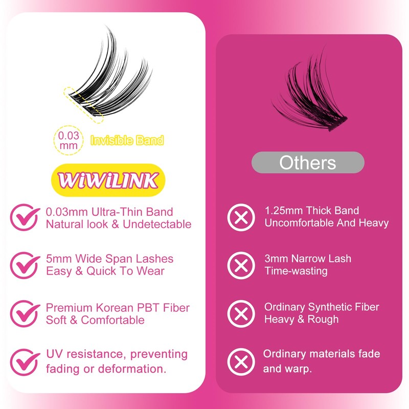 Freya Lash Clusters, 10mm Natural Wispy D Curl Individual Lashes