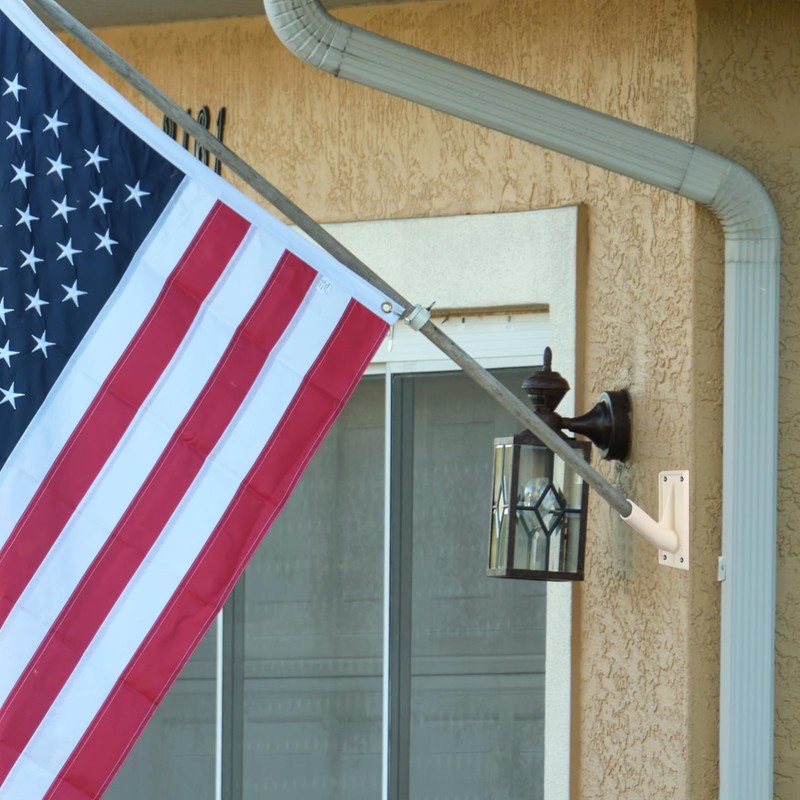 Operitacx Flag Pole Holder for Outside House, 2Pcs Wall Mounted