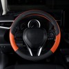 Follicomfy Auto Car Genuine Leather Steering Wheel Cover Anti Slip