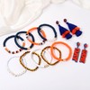 boderier 9PCS Game Day Bracelets Stackable Heishi Beaded Stretchy Bracelets