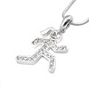 chelseachicNYC Crystal Marathon Runner Necklace Silver