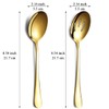 Gold Serving Spoons 8 Pieces, ReaNea Stainless Steel Serving Utensils