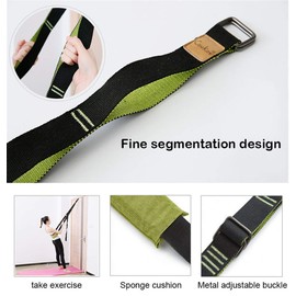 (Light pink) - XEMZ Yoga Fitness Stretching Strap - Back Bend Assist Trainer, Improve Leg Waist and Back Flexibility, Door Flexibility Stretching Strap, for Rehab, Pilates, Ballet, Cheerleading, Splits, Gymnastics