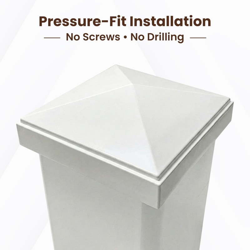 Decorex Hardware 2" x 2" Aluminum Pyramid Post Cap for