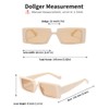 Dollger Retro Rectangle Sunglasses Women Men Sunglasses Trendy 90’s Vintage