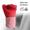 Heat-Resistant Silicone Oven Mitts – 13” x 7”Non-Slip Cotton-Lined, Flexible