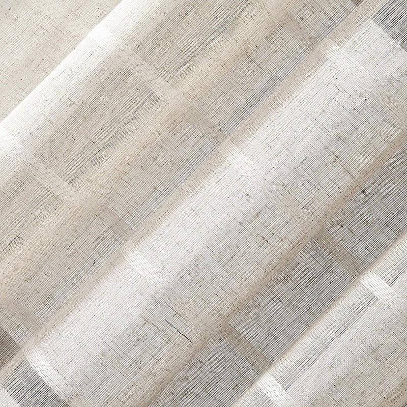 Clean Window Twill Stripe Allergy/Pet Friendly Anti-Dust Sheer Curtain Panel,