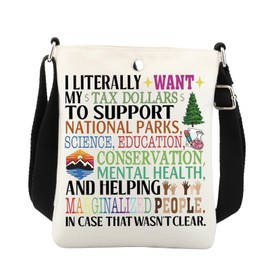 BNQL Protect National Parks Crossbody Bag Social Justice Gifts I Literally Want My Tax Dollars To Support National Parks Gifts
