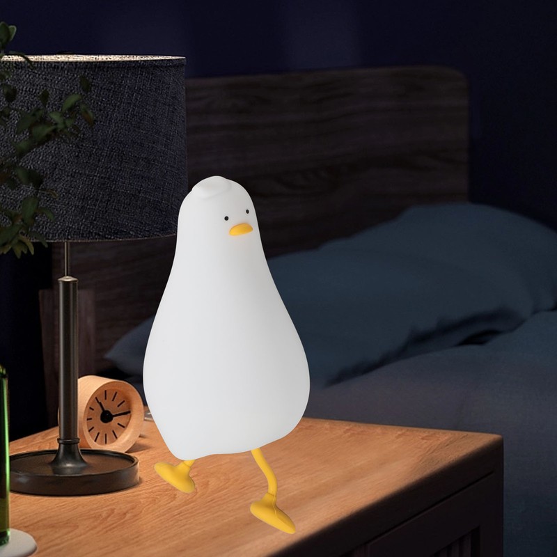 Duck Sleep Lamp Silicone Cute Animal Shaped USB Rechargeable Mini