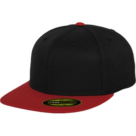 Flex fit Unisex's Premium 210 Fitted 2-Tone blk/red S/M (6 ⅞-7 ¼) Yupoong Headwear