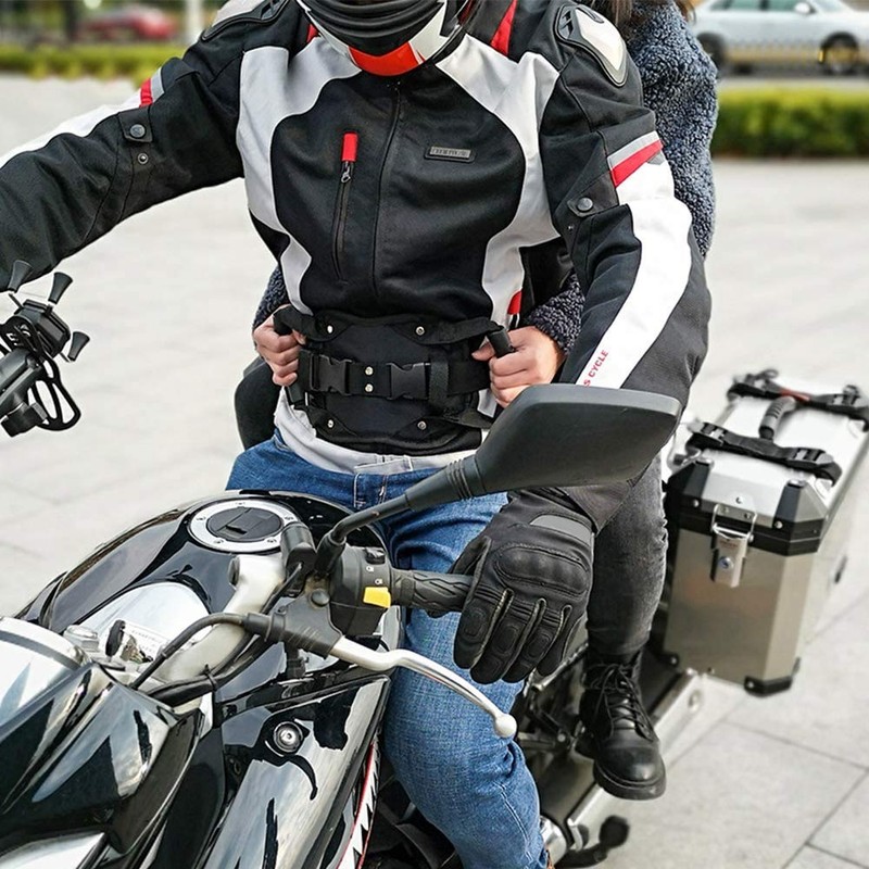 Selotrot Motorcycle Seat Belt System for Passenger Passenger Adjustable Strap
