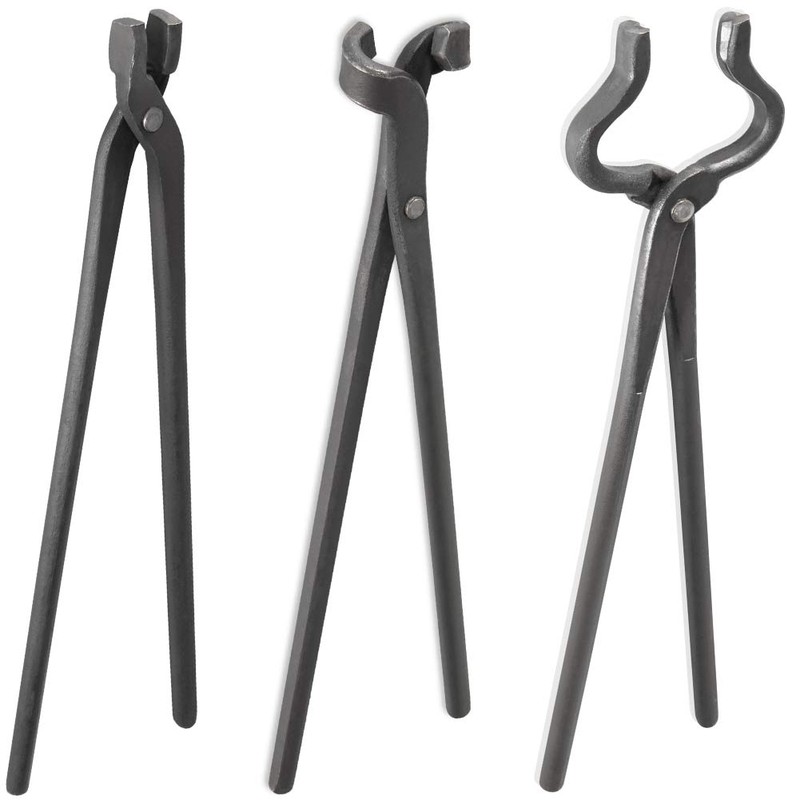 Yoursme Blacksmith Knife Making Forge Tongs Set: V-Bit Blade, Blade
