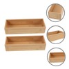 Alipis Bamboo Silverware Tray 3pcs Wooden Drawer Organiser Organiser Box