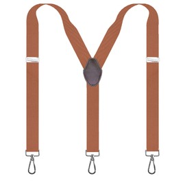 SupSuspen Y-Back Suspenders 1.4'' Heavy Duty Braces&3 Swivel Hooks on Belt Loops