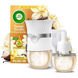 Air Wick Sweet Vanilla & Shea Butter Advanced Electrical Plug-In Kit 19ml, Lasts for up to 100 days, Air Freshener