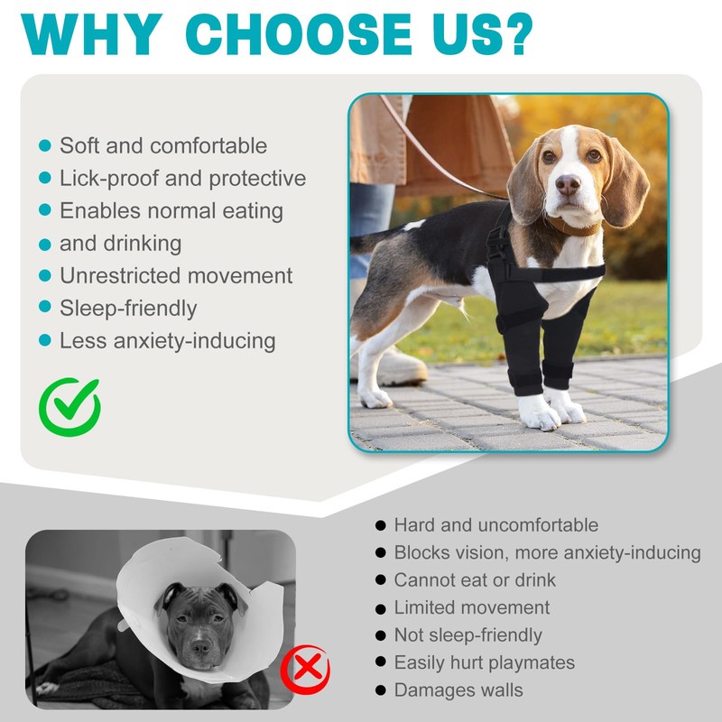 Dog Elbow Protector & Recovery Sleeve for Pet Elbow Dysplasia,