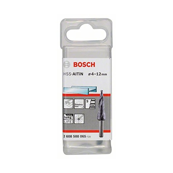 Bosch 2608588065 Hss-AlTiN Step Drill Bit 9 Parts 4-12mm