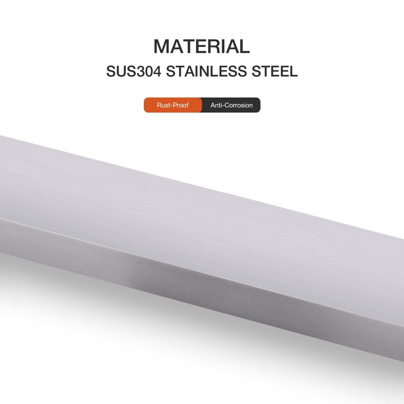 TRUSTMI Brushed Nickel Shower Arm with Flange, 16 Inch Ceiling