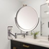 JERDON Two-Sided Wall Mounted Nickel Finish Makeup Mirror - 5X-1X