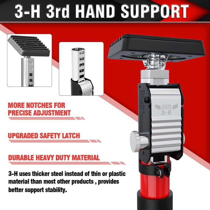 3-H Truck Cargo Bar, 43"-77" Adjustable Support Pole All Metal,Cabinet