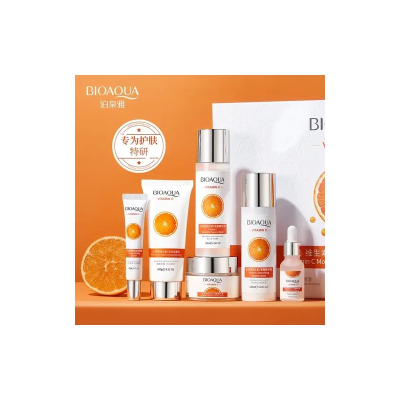 Crema Facial Vitamina C Suero Aclara, Hidrata, Manchas Kit