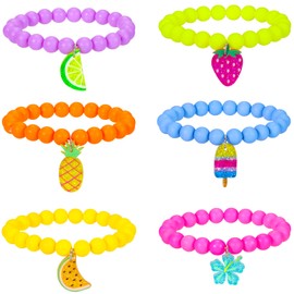 PinkSheep Kids Bracelets for Toddler Girls: 6Pcs Summer Toddler Bracelets Bulk for Tween Girls Gifts - Colorful Play Jewelry for Girls - Toddler Jewelry Age Little Girl Bracelet