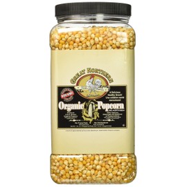 Organic Popcorn Kernels - 7lbs Resealable Bulk Jug of Gourmet Popping Corn for Microwave, Stovetop, and Popper Machines by Great Northern Popcorn
