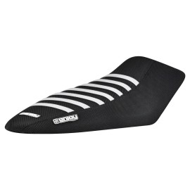 Enjoy Mfg Kawasaki Z 125 Pro Seat Cover Z125 Gripper Enjoy Mfg ALL BLACK / WHITE RIBS #171