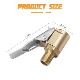 TSUGAMI Tire Air Chuck with Clip Adapter, 2PCS 8mm Thread Car Locking Tyre Inflator Nozzle Pump Adaptor Connect, No Leakage Auto Compressor Pump Connection Accessories, Universal Fit