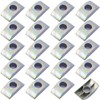 20pcs 8mm Hole Diameter Metal Half Moon Nut Furniture Connector