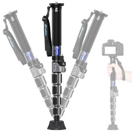 Carbon Fiber Camera Monopod, Lightweight Travel Monopod with Quick Lock System for DSLR, DV, Video Camcorder, Phone Holder, Weight 0.6kg/1.32lb, Maximum Load 30kg/66lb