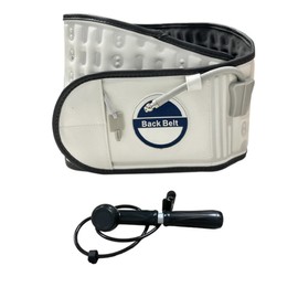 UUE Dekompressionsgürtel, Aufblasbar Lendenwirbelstützgürtel, Rückenstützgürte, Airbag-Unterstützung, mit Verlängerungsgurt und Luftpumpe, für Gegendruck entlasten, passt Taille Größen 115-140cm