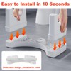 White 2 Pack Toilet Poop Stool, 7 Inch Height Squatting