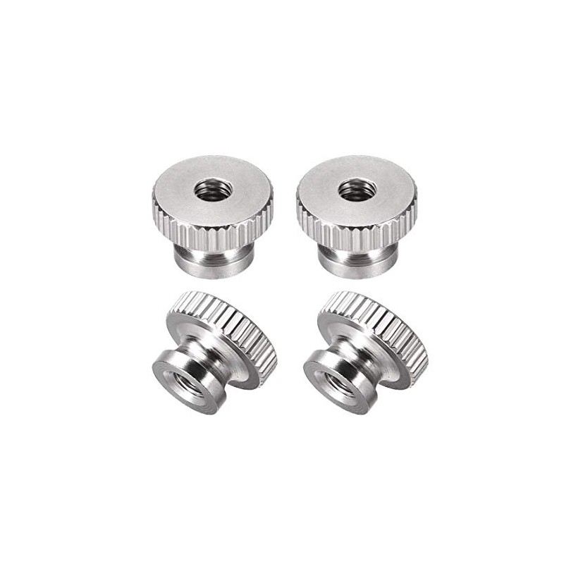 sourcing map 4pcs Knurled Thumb Nuts M4 Round Buttons with
