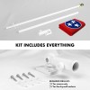 UD_G128 Combo Pack: 5 Ft Tangle Free Spinning Flagpole (White)