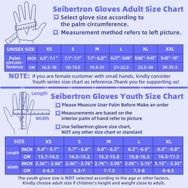 Seibertron S.P.S.G-1 Touchscreen Full Finger Women/Men/Kid Gloves with Breathable Non Slip UPF100+ Sun/UV Protection Sunblock for Driving Cycling Outdoor Gloves Adult Blue L