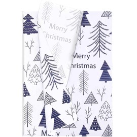 Hjvvr Christmas Tissue Paper,20sheets Christmas Tree Wrapping Tissue Paper,50x35cm Merry Christmas Tissue Paper for Xmas Party