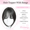 Cesomeey Hair Topper Clip in Bangs, 360° 3D Cover Hair