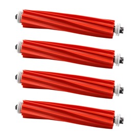 Denkuhin Main Brush Replacement for Roborockes S7 Series, Q7,Q7+, Q7 Max, Q7 Max+, Q Revo, Qrevo S/MaxV/Pro/Plus, QV 35A/35S Robot Vacuum, Rubber Anti-Tangle Roller Brush (4/Pack)