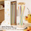 Acrylic Straw Dispenser with Bamboo Lid 25cm Clear Straw Holder
